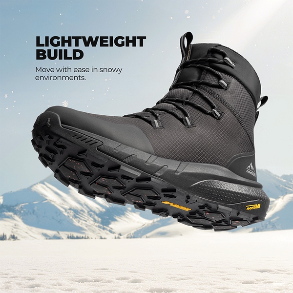 Men’s Waterproof Insulated Winter Snow Boots - BLACK - 7