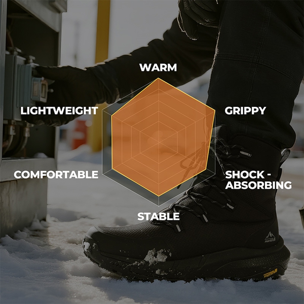 Men’s Waterproof Insulated Winter Snow Boots - BLACK - 8