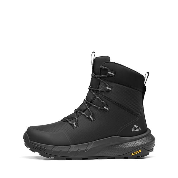 Men’s Waterproof Insulated Winter Snow Boots - BLACK - 1