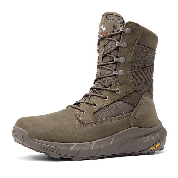 [Peakforce] Men's Breathable Tactical Military Work Boots - OLIVE -  0