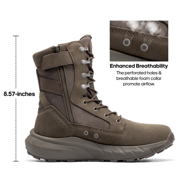[Peakforce] Men's Breathable Tactical Military Work Boots - OLIVE - 2