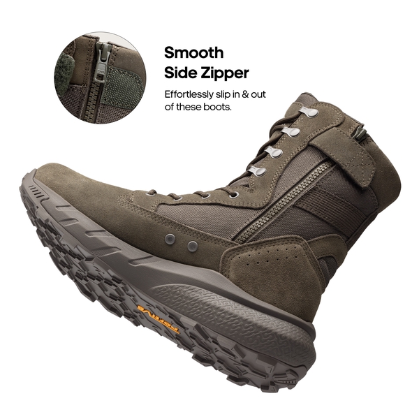 [Peakforce] Men's Breathable Tactical Military Work Boots - OLIVE - 5