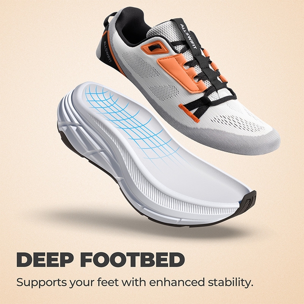 Women’s High-Rebound Cushion Running Shoes - LIGHT GREY - 3