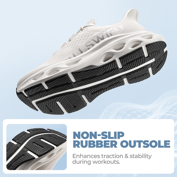 Women’s Slip-On Lightweight Walking Sneakers - WHITE - 3