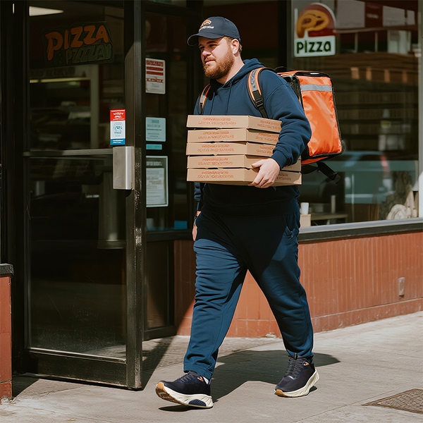 Men’s Lightweight Slip-On Walking Shoes - NAVY - 8