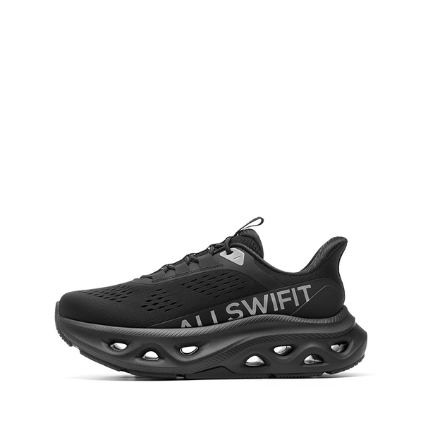 Women’s Slip-On Lightweight Walking Sneakers - ALL BLACK - 1