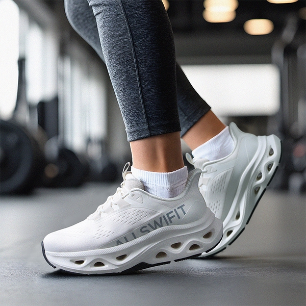 Women’s Slip-On Lightweight Walking Sneakers - WHITE - 8