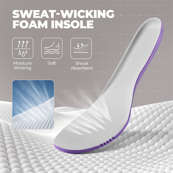 Men’s Breathable Lightweight Running Shoes - GREY/BLACK - 3