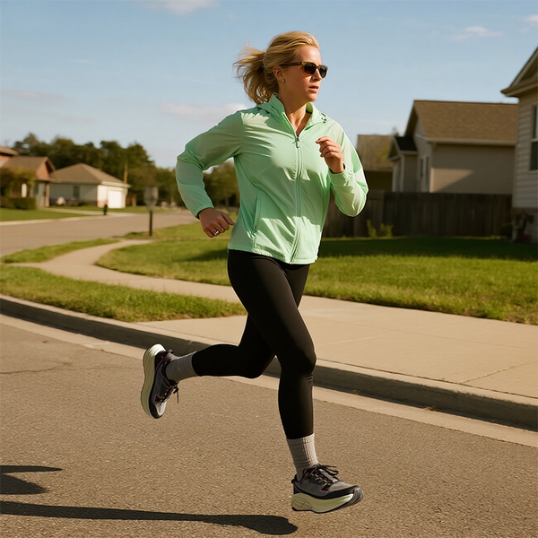 Women’s High-Rebound Cushion Running Shoes - BLACK/GREY - 7