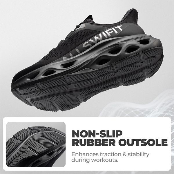 Women’s Slip-On Lightweight Walking Sneakers - ALL BLACK - 3