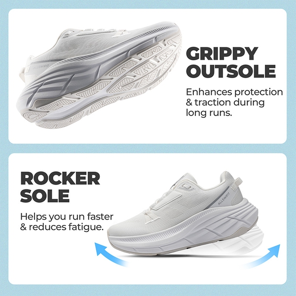 Women’s High-Rebound Cushion Running Shoes - WHITE - 4