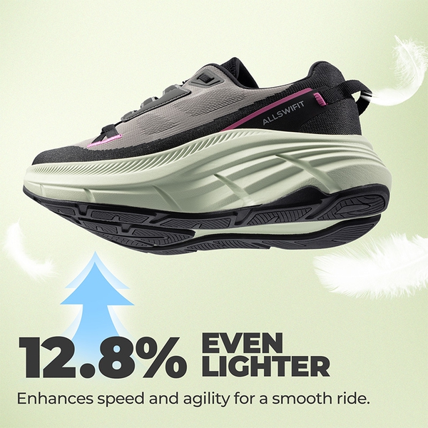 Women’s High-Rebound Cushion Running Shoes - BLACK/GREY - 2