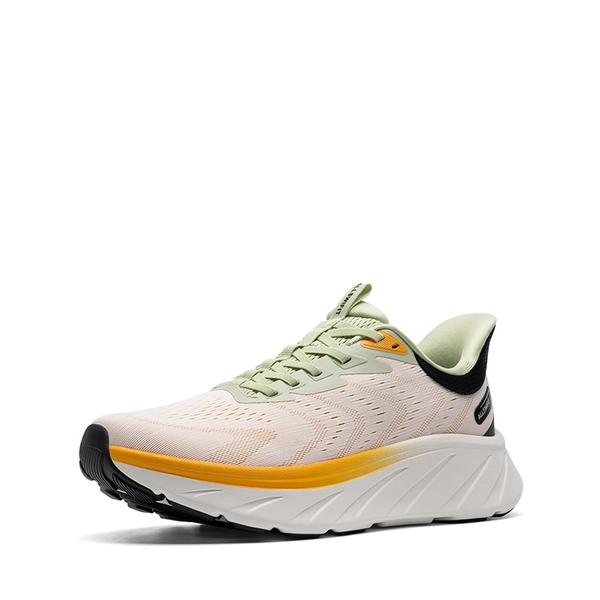 Men’s Lightweight Slip-On Walking Shoes - WHITE/ORANGE -  0