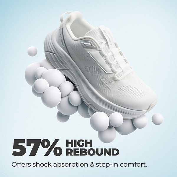 Women’s High-Rebound Cushion Running Shoes - WHITE - 5