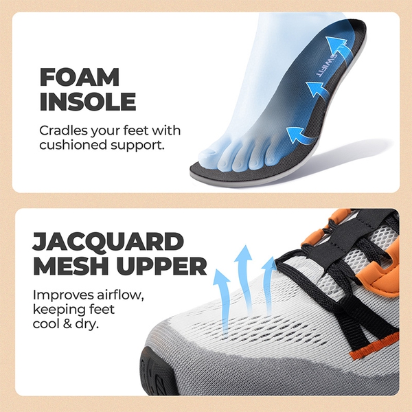 Women’s High-Rebound Cushion Running Shoes - LIGHT GREY - 6