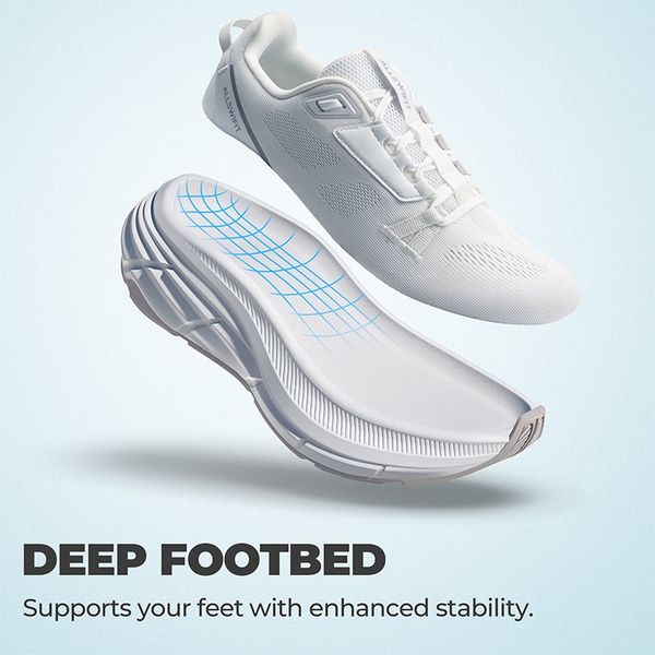 Women’s High-Rebound Cushion Running Shoes - WHITE - 3