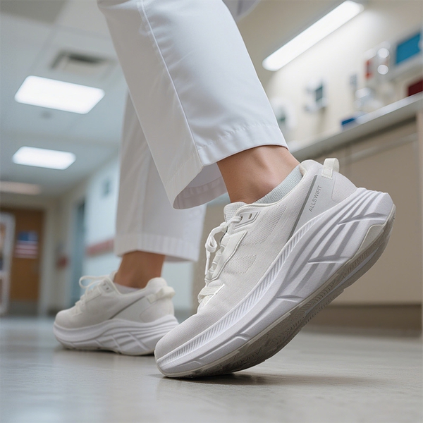 Women’s High-Rebound Cushion Running Shoes - WHITE - 8