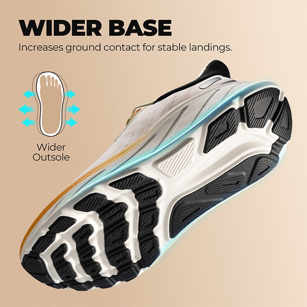 Men’s Lightweight Slip-On Walking Shoes - WHITE/ORANGE - 6