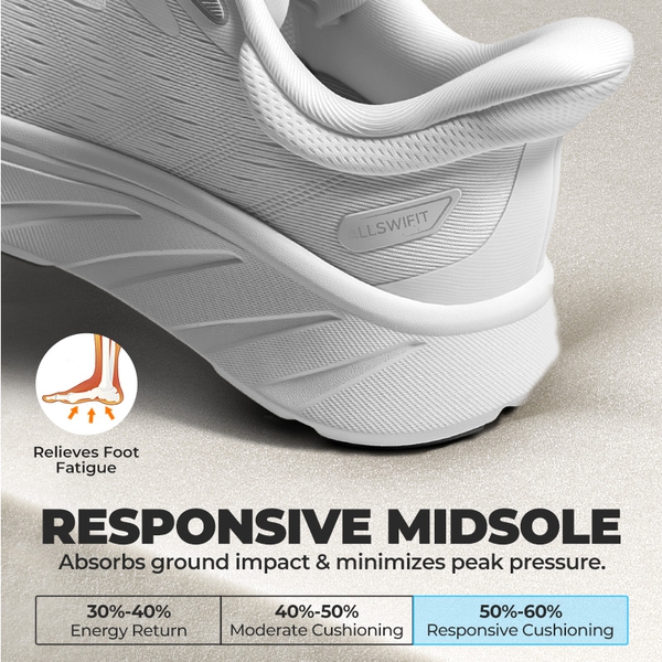 Women’s Lightweight Slip-On Walking Shoes - WHITE - 4