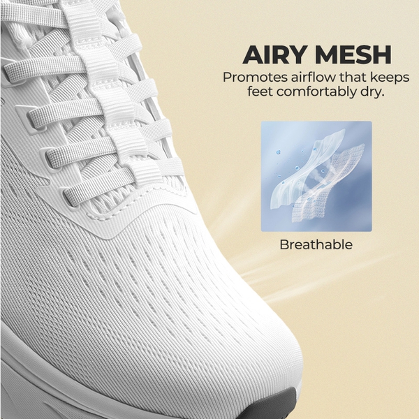 Women’s Lightweight Slip-On Walking Shoes - WHITE - 5