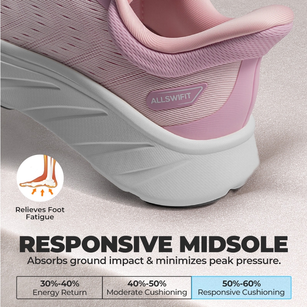 Women’s Lightweight Slip-On Walking Shoes - PINK - 4