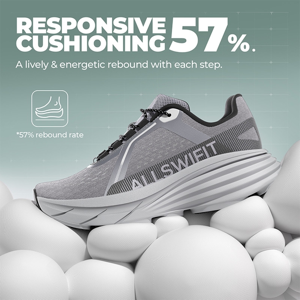 Men’s Breathable Lightweight Running Shoes - GREY - 4