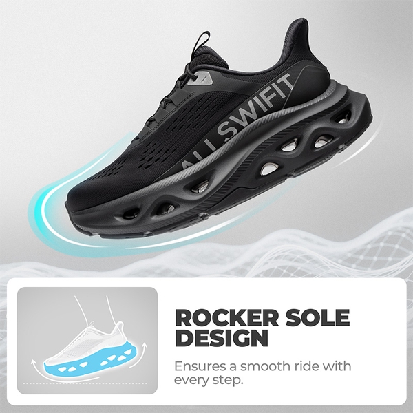 Women’s Slip-On Lightweight Walking Sneakers - ALL BLACK - 4