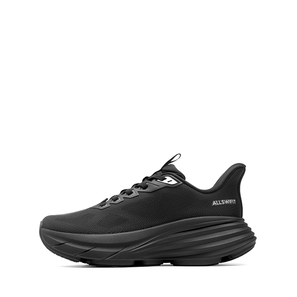 Women’s Slip-On Arch Support Running Shoes - ALL BLACK - 1