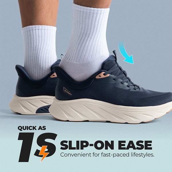 Men’s Lightweight Slip-On Walking Shoes - NAVY - 4