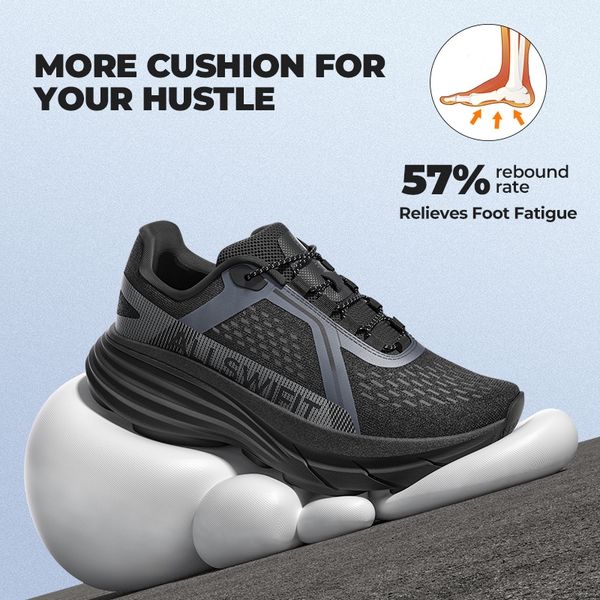Women’s Slip-Resistant Arch Support Running Shoes - BLACK - 3