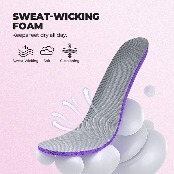 Women’s Slip-Resistant Arch Support Running Shoes - WHITE/PINK - 2