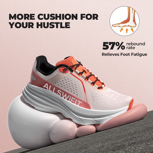 Women’s Slip-Resistant Arch Support Running Shoes - ORANGE - 3