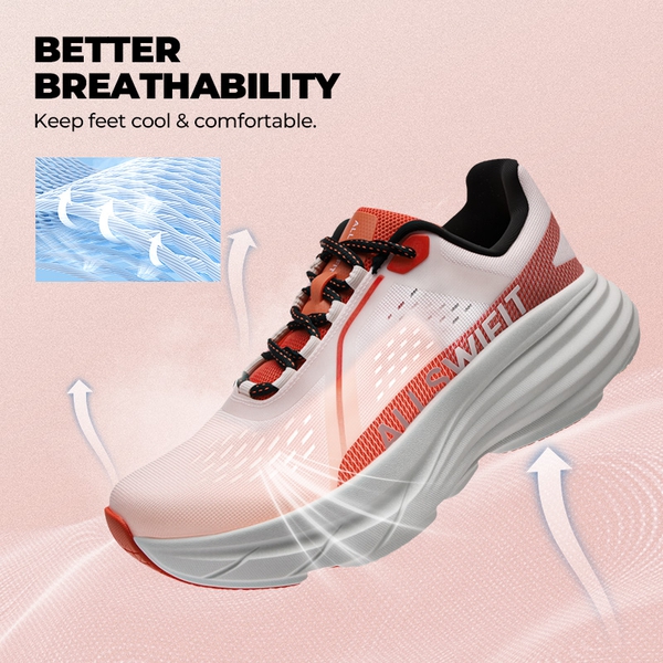 Women’s Slip-Resistant Arch Support Running Shoes - ORANGE - 1