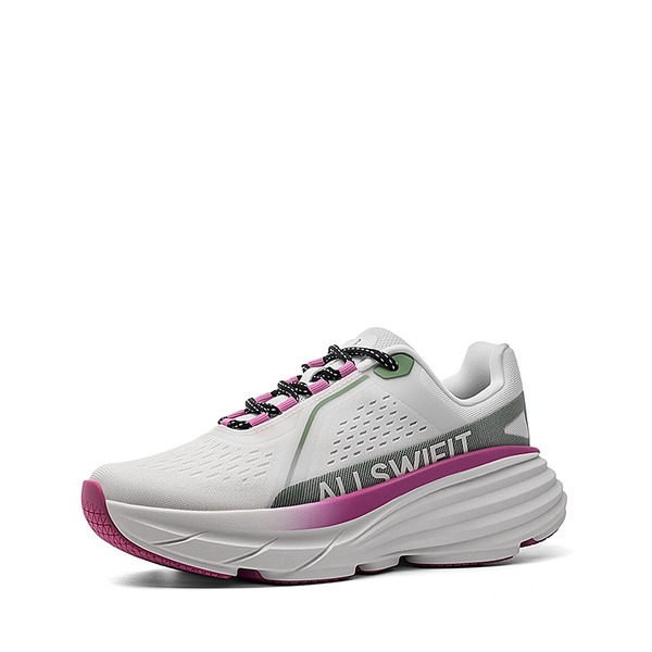 Women’s Slip-Resistant Arch Support Running Shoes - WHITE/PINK -  0