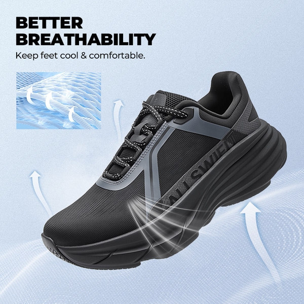 Women’s Slip-Resistant Arch Support Running Shoes - BLACK - 1