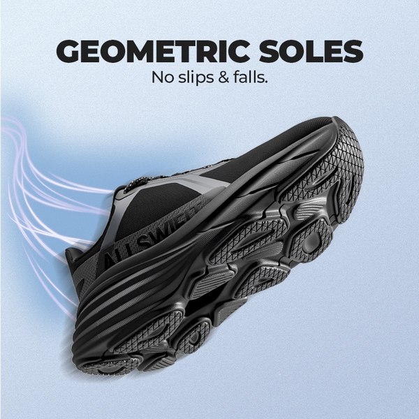 Women’s Slip-Resistant Arch Support Running Shoes - BLACK - 5