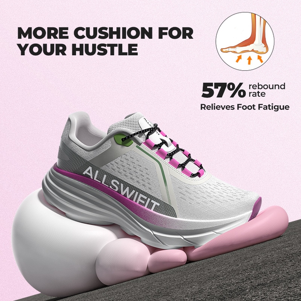 Women’s Slip-Resistant Arch Support Running Shoes - WHITE/PINK - 3