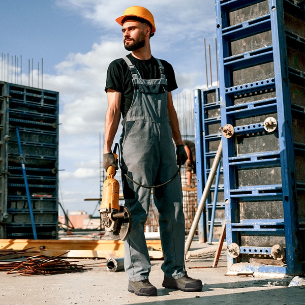 [Paladin-Steel] Men's Non-Slip Steel-Toe Work Boots - DARK GREY - 6