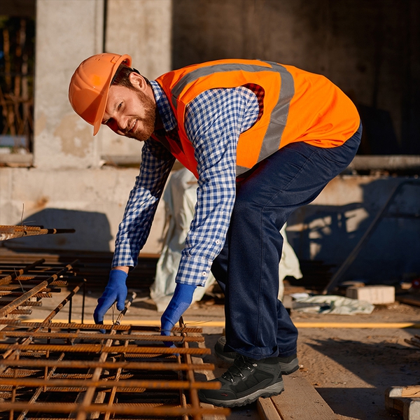 [Paladin-Steel] Men's Non-Slip Steel-Toe Work Boots - BLACK - 5