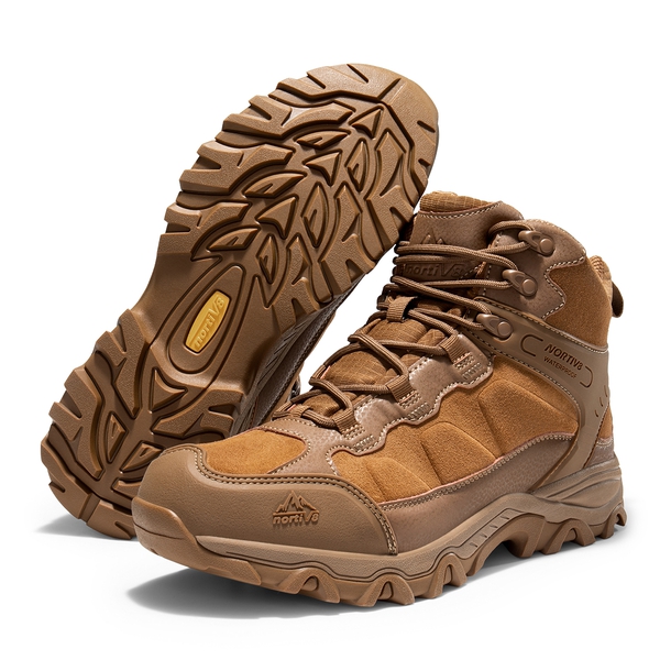 Men's Wide Suede Waterproof Hiking Boots【Wide Fit】 - COYOTE - 1