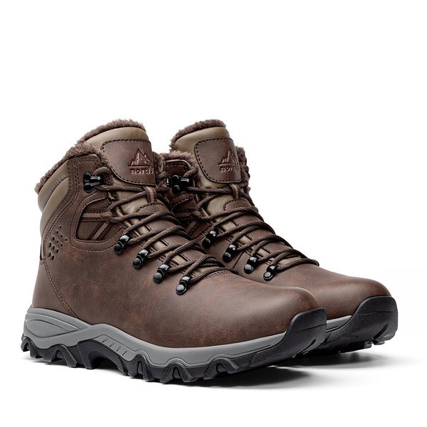 Men’s Durable Waterproof Winter Boots - DARK BROWN - 2