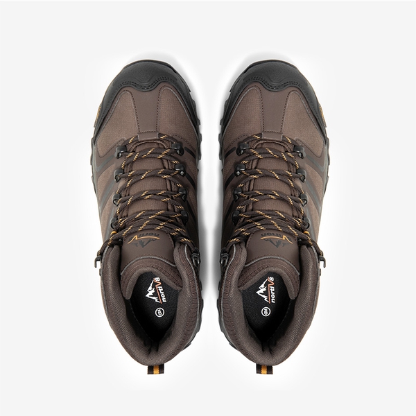 Men's Waterproof Steel Toe Safety Work Boots - BROWN/BLACK/TAN - 5