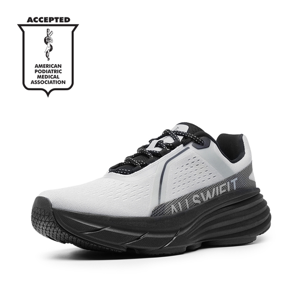 Men’s Breathable Lightweight Running Shoes - GREY/BLACK -  0