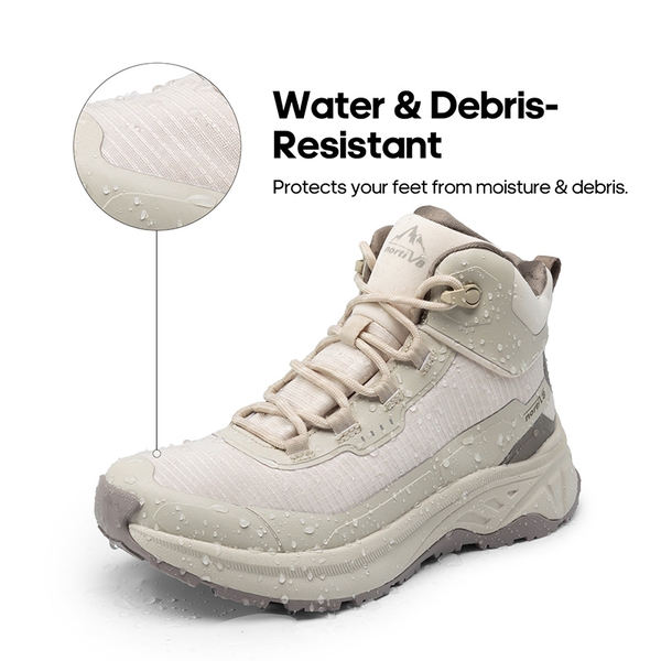 Women’s Lightweight Water-Resistant Hiking Shoes  - KHAKI-NEW - 2