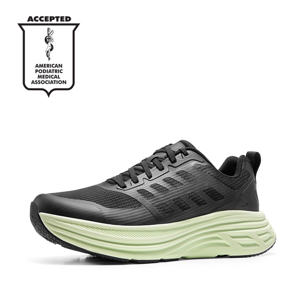 [ActiveFloat] Men's Comfortable Lightweight Running Shoes - BLACK/GREEN -  0