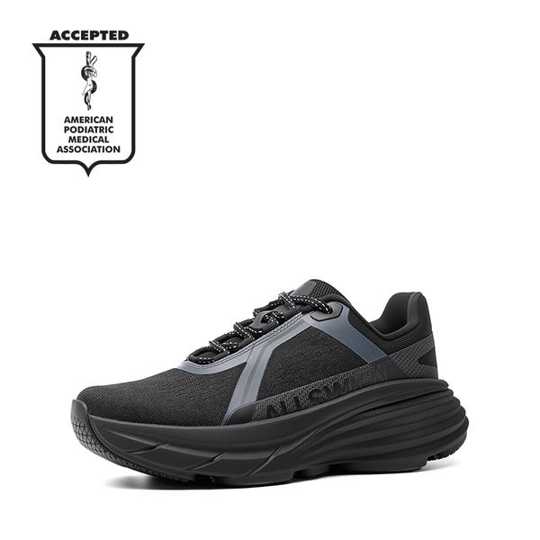 Women’s Slip-Resistant Arch Support Running Shoes - BLACK -  0