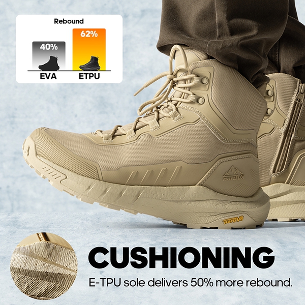 Men’s Lightweight Zip Tactical Work Boots - SAND - 2