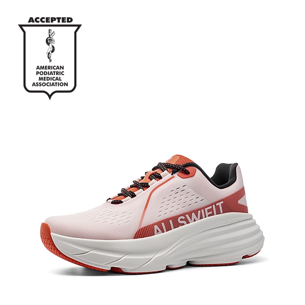 Women’s Slip-Resistant Arch Support Running Shoes - ORANGE -  0