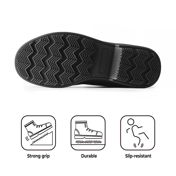 Men's Waterproof Insulated Snow Boots【Wide Fit】 - BLACK - 2