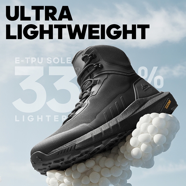 Men’s Lightweight Zip Tactical Work Boots【Wide Fit】 - BLACK - 1